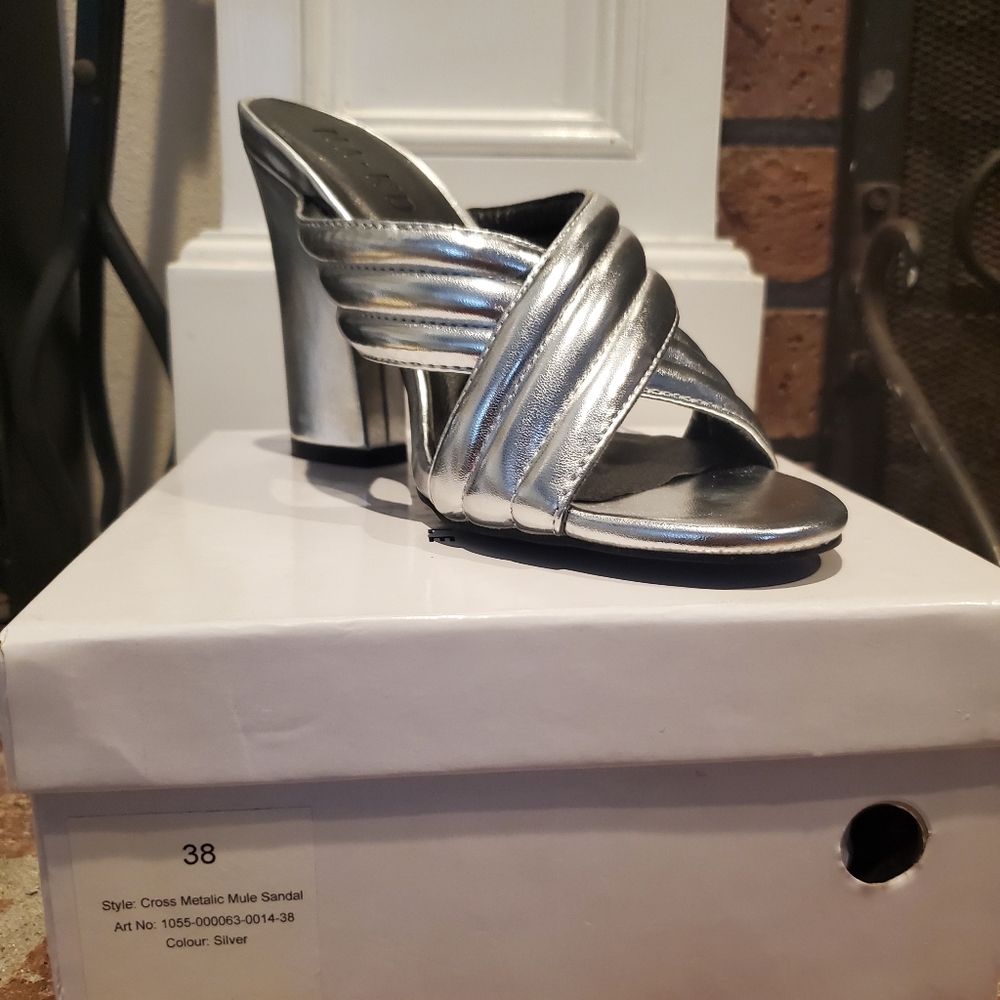 Silver Mule Sandal by NA-KD